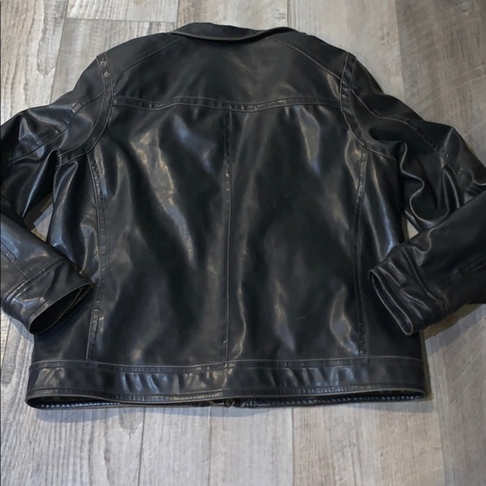 Tommy Hilfiger dark brown leather bomber jacket xl - Picture 5 of 5